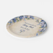 Blueberry Garden Berry First 1st Birthday ペーパープレート (アングル)