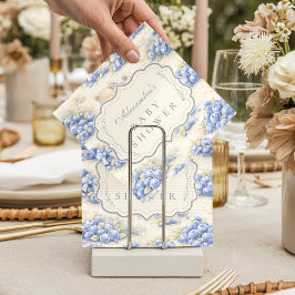 Blueberry Garden Teddy Toile Baby Shower スタンダードカクテルナプキン