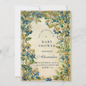 Blueberry Garden Vintage Baby Shower 招待状 (正面)
