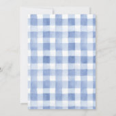 Blueberry Gingham Birthday Party Thank You Card 招待状 (裏面)