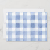 Blueberry Gingham Birthday Party Thank You Card 招待状 (裏面)