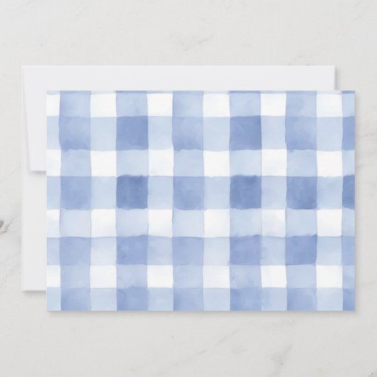 Blueberry Gingham Time Capsule Note Message 招待状 (裏面)