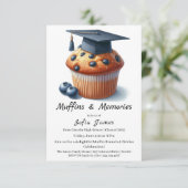 Blueberry Graduation Cupcake Brunch Celebration 招待状 (スタンド正面)