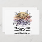 Blueberry Hill Diner 招待状 (正面/裏面)