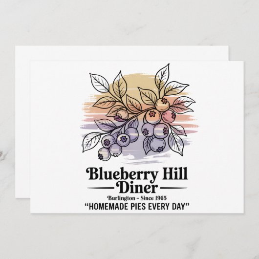 Blueberry Hill Diner 招待状 (正面/裏面)