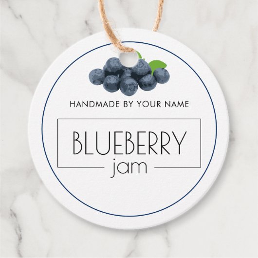 Blueberry Jam製品カスタムラベルつるラベル フェイバータグ (正面)