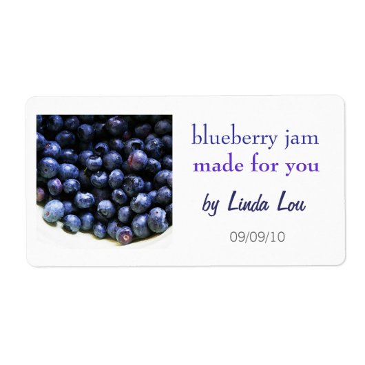 Blueberry Jam Preserveラベル ラベル (正面)