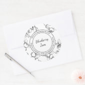 Blueberry Jam Sketchラベモダンル ラウンドシール (封筒)