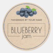 Blueberry Jam Small Product Labelスタンプ ラウンドシール (正面)