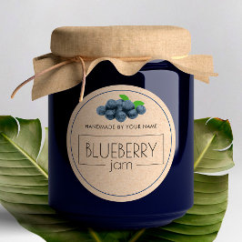 Blueberry Jam Small Product Labelスタンプ ラウンドシール