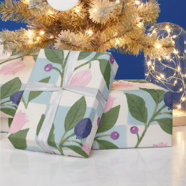 Blueberry Meadow Bloom Gift Wrap ラッピングペーパー