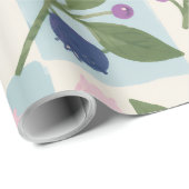 Blueberry Meadow Bloom Gift Wrap ラッピングペーパー (ロールコーナー)