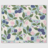 Blueberry Meadow Bloom Gift Wrap ラッピングペーパー (フラット)