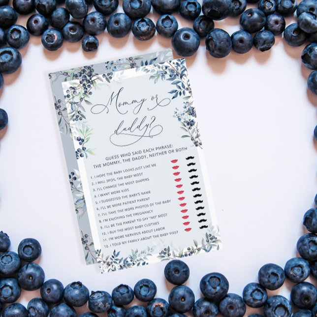 Blueberry MommyまたはDaddy Baby Showerゲーム (クリエイターアップロード済み)