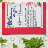 Blueberry Muffins Recipe キッチンタオル (折り畳み)