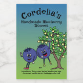 Blueberry Palsマンガおもしろいーのジャムスコーンと続く フードラベル (シングルラベル)