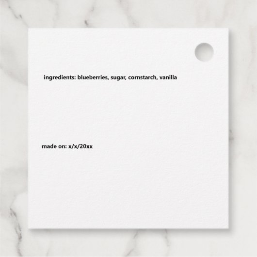 Blueberry Pals Cartoon Jam PieおもしろいとMore フェイバータグ (裏面)