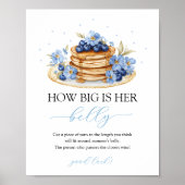 Blueberry Pancake Baby Brunch Belly Sign ポスター (正面)