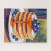 Blueberry Pancakes | Oil Painting ジグソーパズル (横)