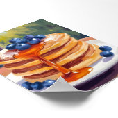 Blueberry Pancakes | Oil Painting Art ポスター (角)