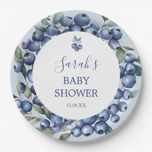 Blueberry Paper Plate ペーパープレート (正面)