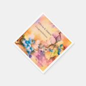 Blueberry Personalizable Napkin — Names, Event スタンダードカクテルナプキン (角)