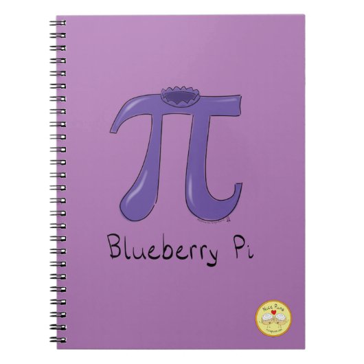 Blueberry Piかわいい数学Piデイノートブック ノートブック (正面)