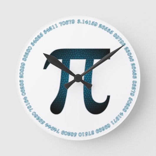 Blueberry Piアクリル壁時計イン白 ラウンド壁時計 (正面)