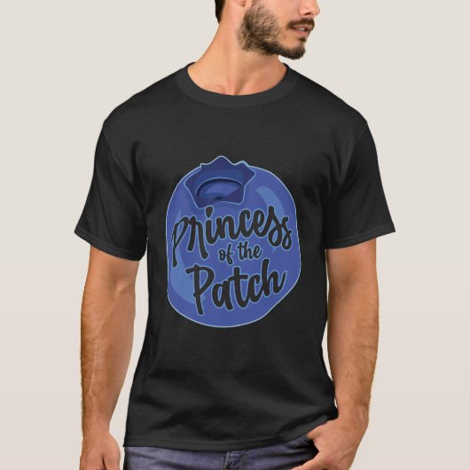 Blueberry Pickingプリンセスの可愛いパッチ Tシャツ (正面)