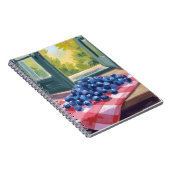 Blueberry Picking | Fruit Watercolor Blueberries ノートブック (右側)