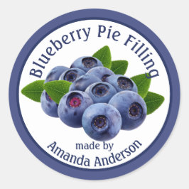 Blueberry Pieフィリング1/5"円フードラベル ラウンドシール