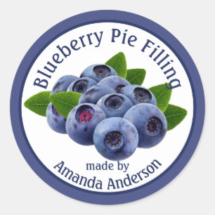 Blueberry Pieフィリング1/5"円フードラベル ラウンドシール
