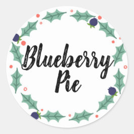 Blueberry Pie Food Labels ラウンドシール