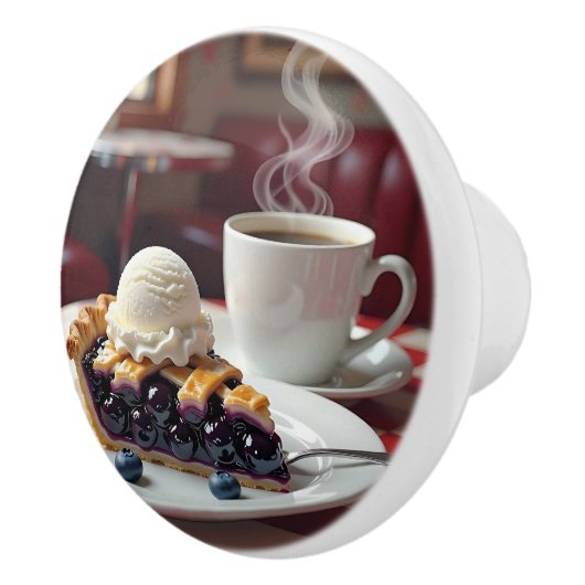 Blueberry Pie, Ice Cream & Coffee セラミックノブ (右)