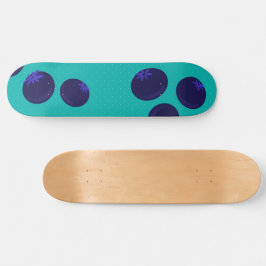Blueberry Pop – Minimal Fruit Pattern Skateboard スケートボード