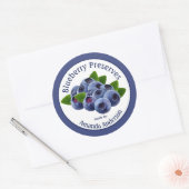 Blueberry Preserve 3'' Circle Food Label ラウンドシール (封筒)