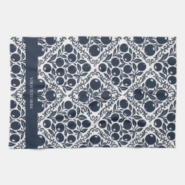 Blueberry Rustic Farmhouse French Country  キッチンタオル