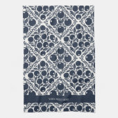 Blueberry Rustic Farmhouse French Country キッチンタオル (縦)