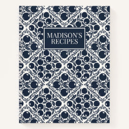 Blueberry Rustic Farmhouse French Country Recipe ノートブック