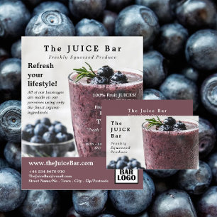 Blueberry Smoothie、ジュースバー広告ズ チラシ