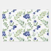 Blueberry Theme Assorted WrappingPaper Flat Sheets ラッピングペーパーシート (正面2)