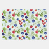 Blueberry Theme Assorted WrappingPaper Flat Sheets ラッピングペーパーシート (正面)