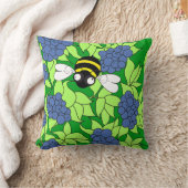 Blueberry Throw Pillow クッション (ブランケット)