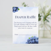 Blueberry Watercolor Diaper Raffle Ticket Insert エンクロージャーカード (スタンド正面)