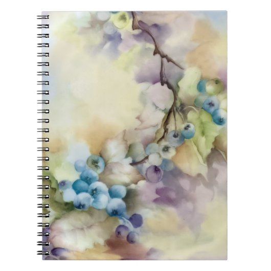 Blueberry Watercolor Notebook ノートブック (正面)