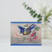 Bluebirdかわいらし I移動はがき ポストカード (スタンド正面)