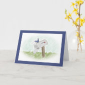 Bluebirdのカスタマイズ可能なグリーティングカードからの手紙 カード (黄色い花)