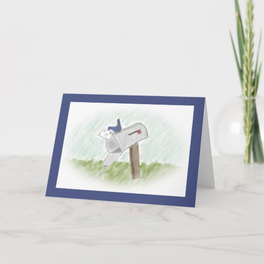 Bluebirdのカスタマイズ可能なグリーティングカードからの手紙 カード (正面)