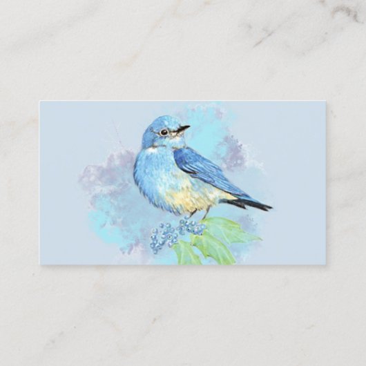 Bluebirdネイルサロン又はカスタム名刺 名刺 (裏面)