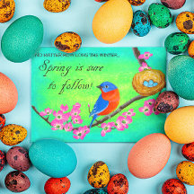 Bluebirdポス感動的トカード